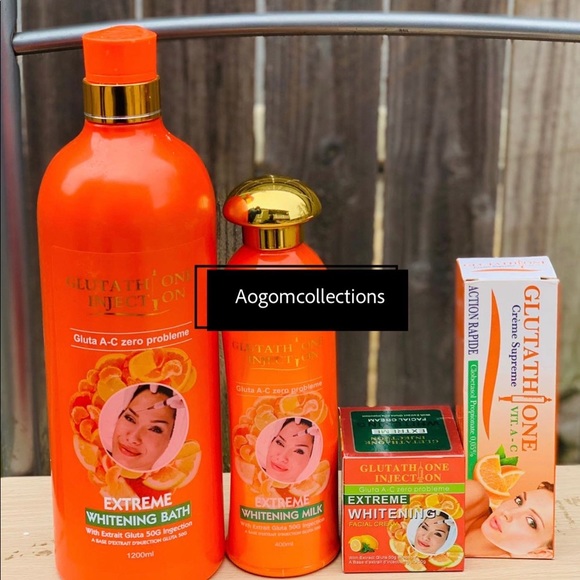 4 in 1 Abebi white Glutathion Injection body lotion exetreme whitening milk